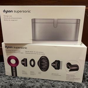 Dyson hairdryer and case. Retails for $490 for both items. Asking $375. Like new